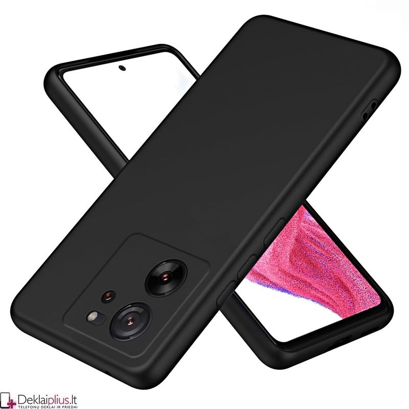 Silikoninis ploniausias dėklas - su kameros apsauga - juodas (Xiaomi 13T/13T Pro) Silikoninis ploniausias dėklas - su kameros apsauga - juodas (Xiaomi 13T/13T Pro)